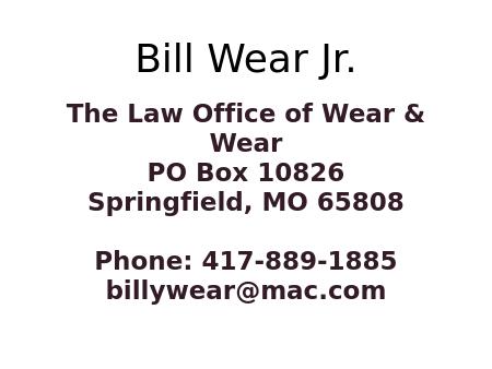 Wear Bill Jr