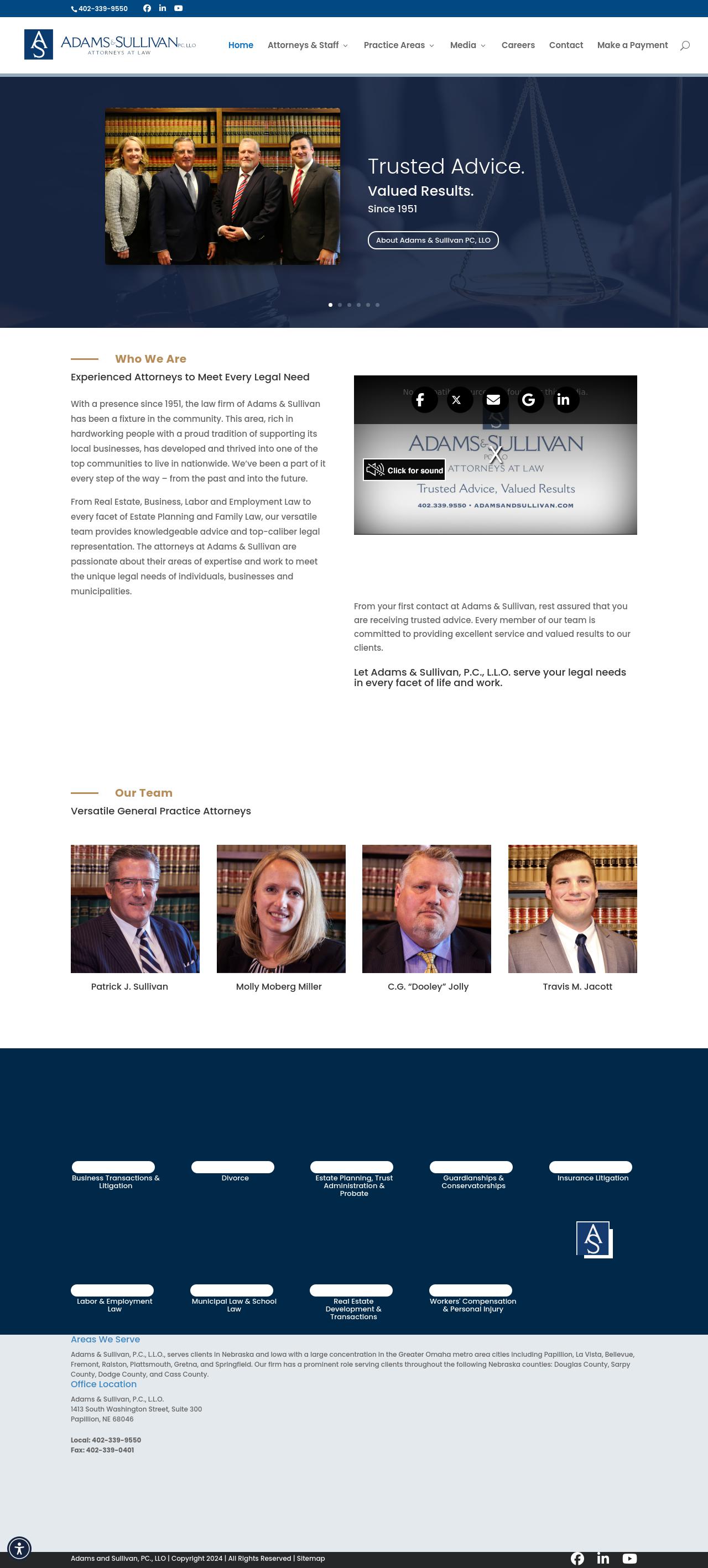 Adams & Sullivan, P.C., L.L.O. - Papillion NE Lawyers