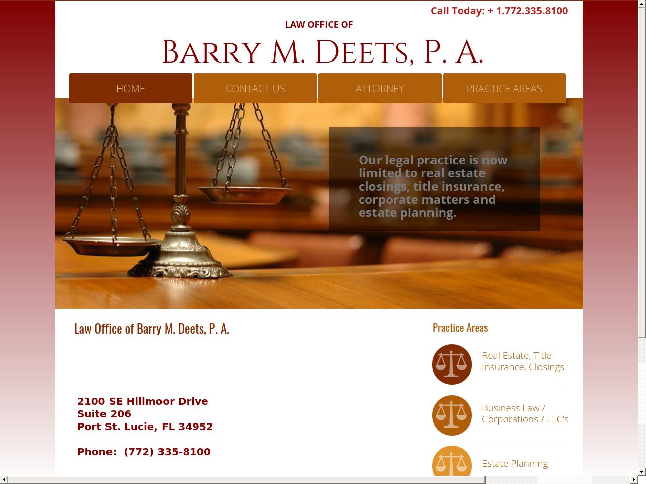 Law Office of Barry M. Deets, P.A. - Port St. Lucie FL Lawyers