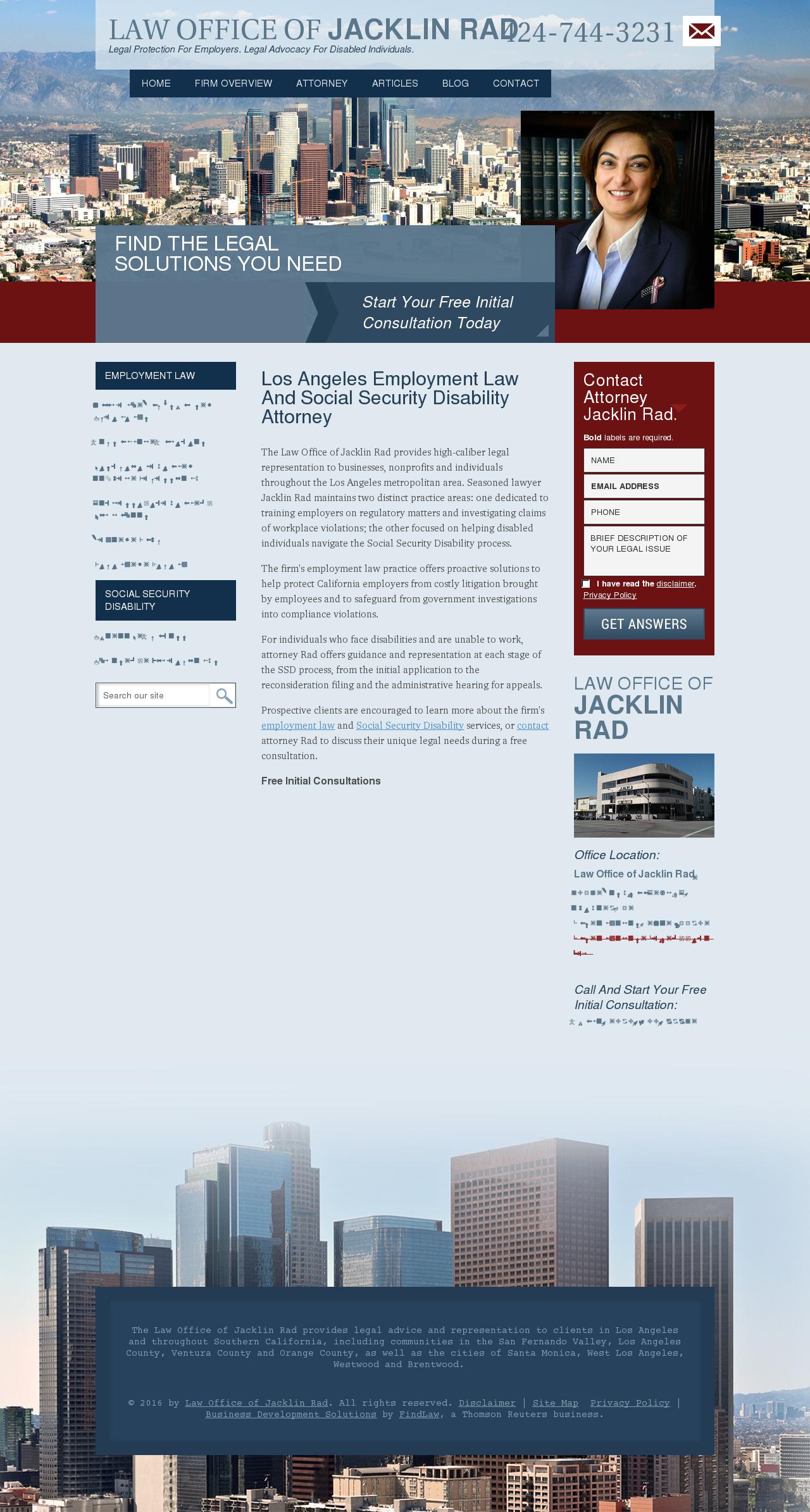 Law Office of Jacklin Rad - Los Angeles CA Lawyers