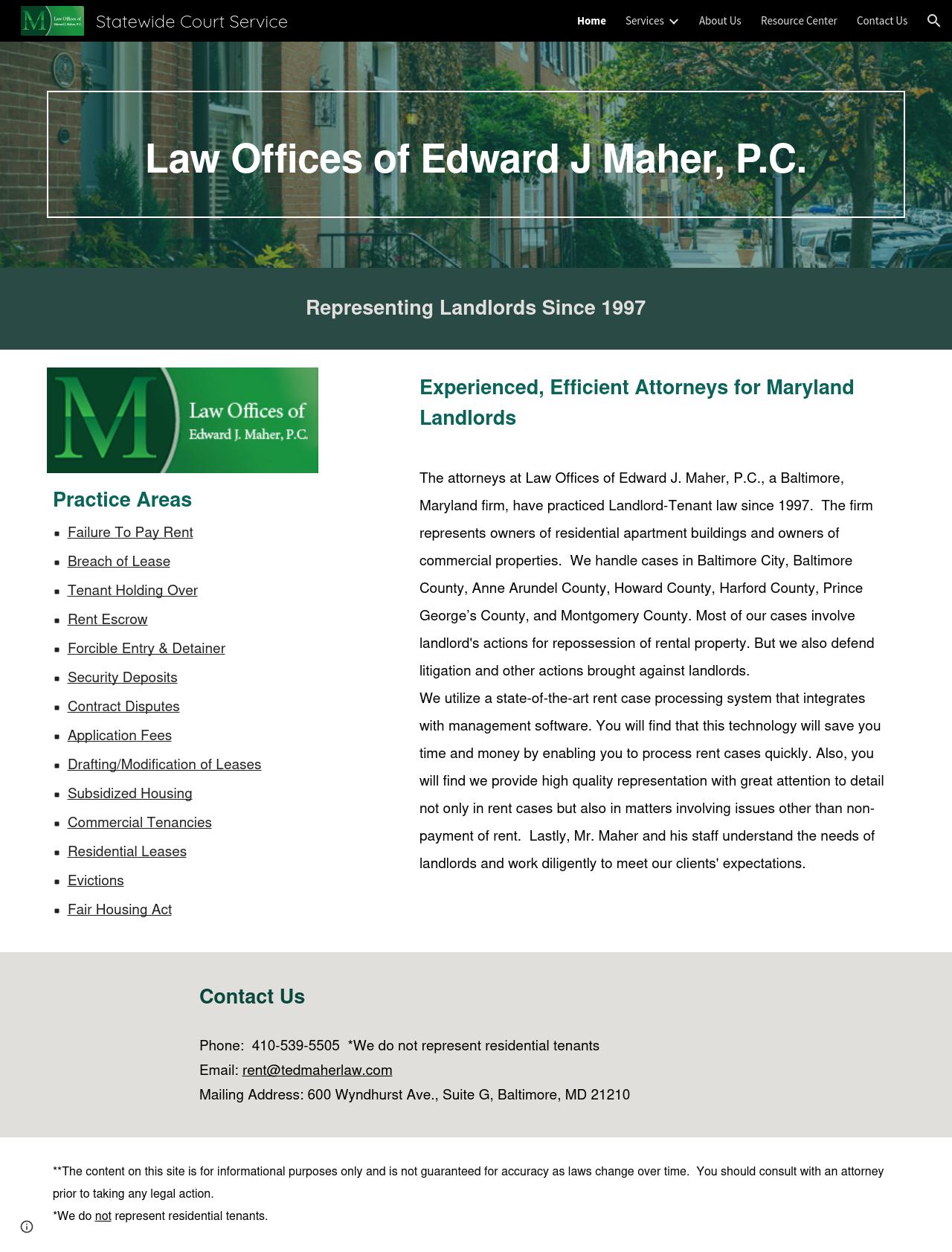 Law Offices of Edward J. Maher, P.C. - Baltimore MD Lawyers