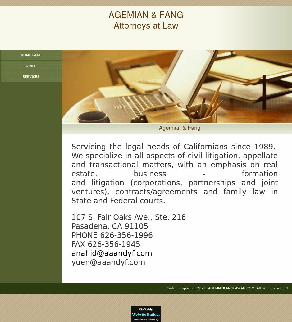 Agemian & Fang, Attorneys at Law - Pasadena CA Lawyers