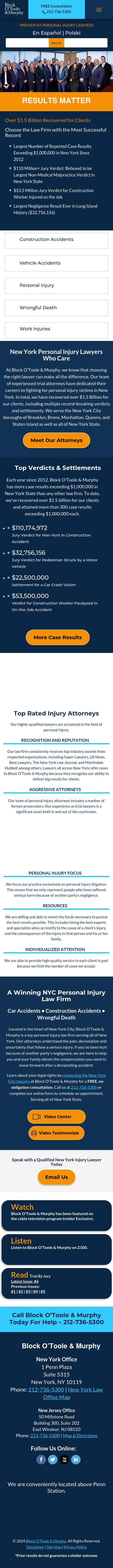 Block O'Toole & Murphy - New York NY Lawyers
