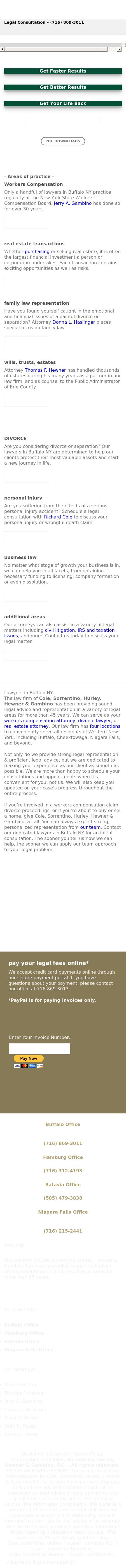 Cole, Sorrentino, Hurley, Hewner & Gambino, P.C. - Buffalo NY Lawyers
