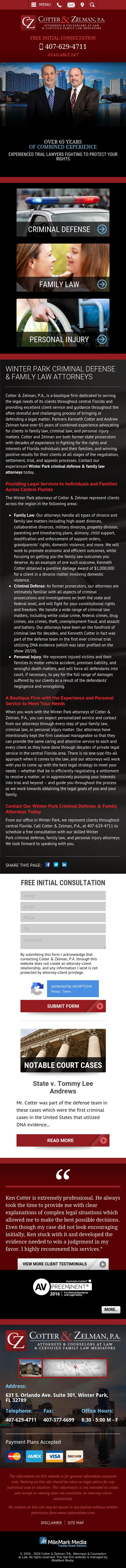 Cotter & Zelman PA - Winter Park FL Lawyers