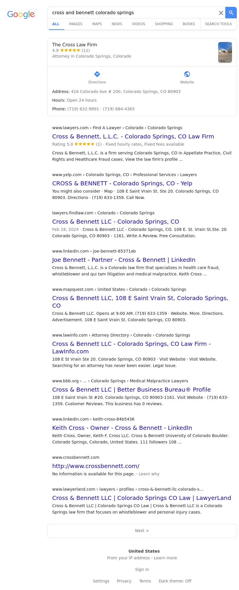 Cross & Bennett LLC - Colorado Springs CO Lawyers
