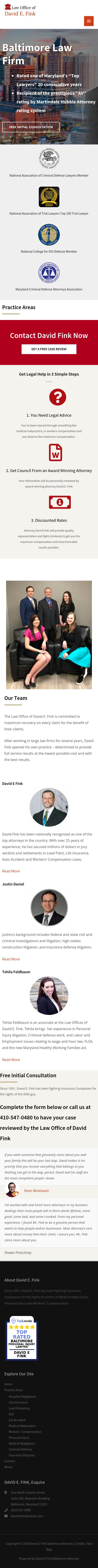 David Fink PA - Baltimore MD Lawyers