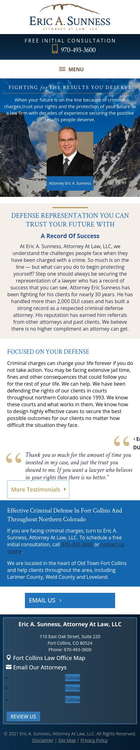 Eric A. Sunness, Attorney at Law, LLC - Fort Collins CO Lawyers