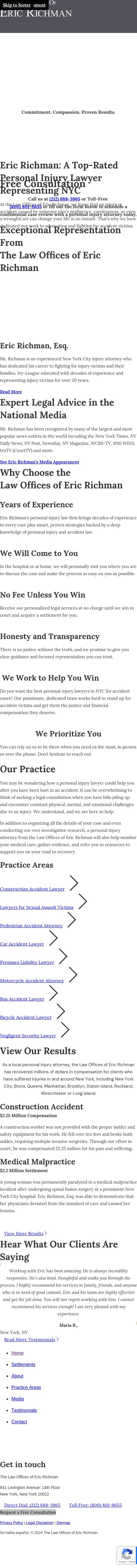 The Law Offices of Eric Richman - New York NY Lawyers