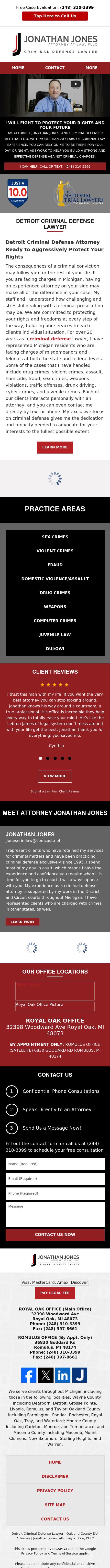 Jonathan Jones, Attorney at Law, PLLC - Romulus MI Lawyers