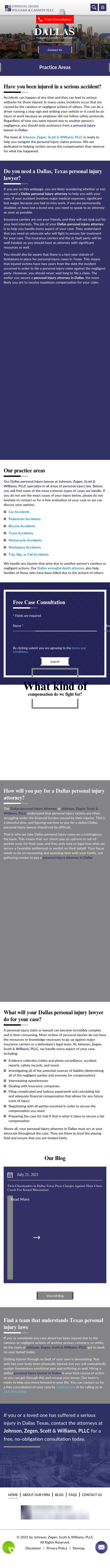 Johnson, Zegen, Scott & Williams, PLLC - Dallas TX Lawyers