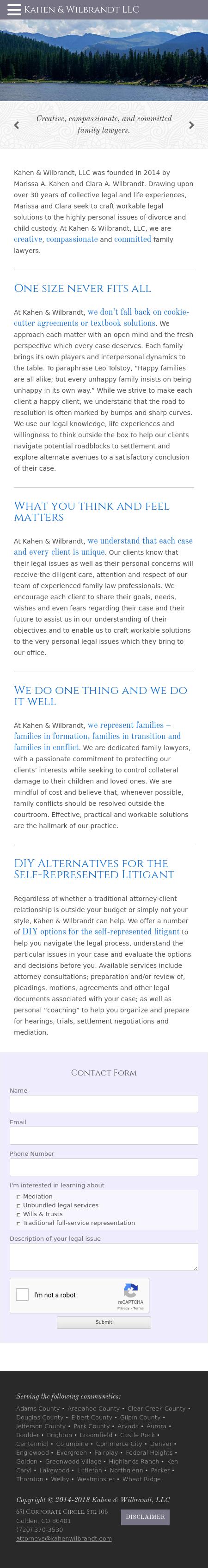 Kahen & Wilbrandt, LLC - Golden CO Lawyers