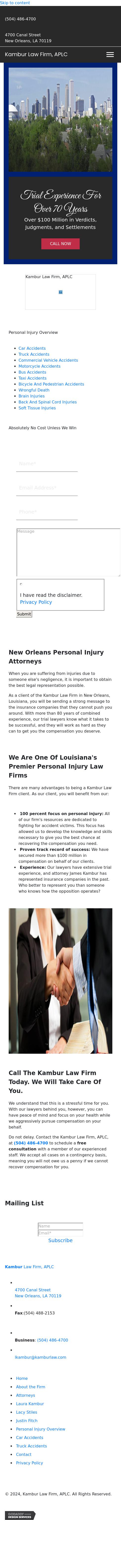 Kambur Law Firm APLC - New Orleans LA Lawyers