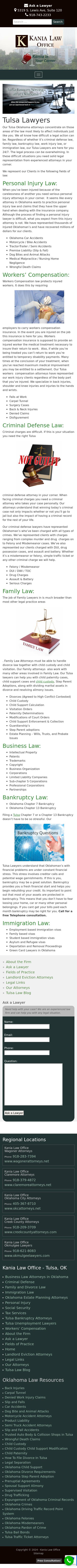 Kania Law Office: Tulsa Oklahoma Lawyers - Tulsa OK Lawyers