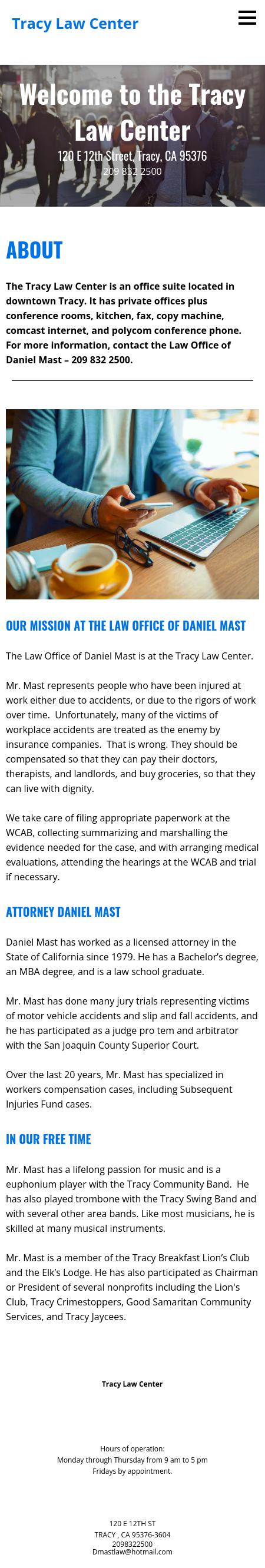 Law Offices of Daniel P. Mast - Tracy CA Lawyers