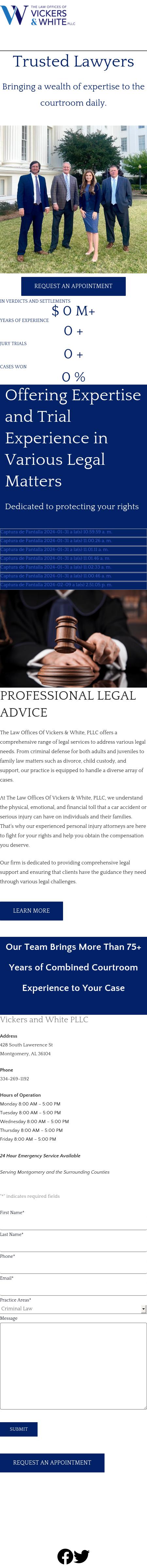 Law Offices of Vickers & White, PLLC - Montgomery AL Lawyers