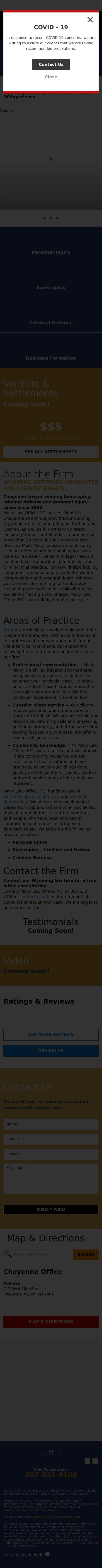 Mark E Macy - Cheyenne WY Lawyers