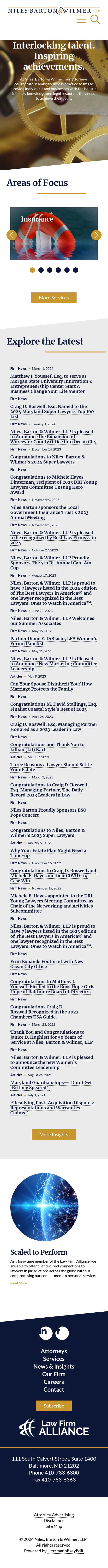 Niles, Barton & Wilmer, LLP - Baltimore MD Lawyers