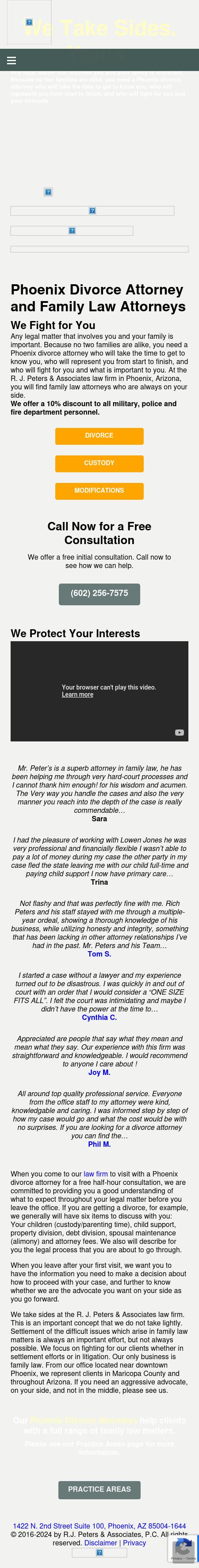 R.J. Peters & Associates PC - Phoenix AZ Lawyers