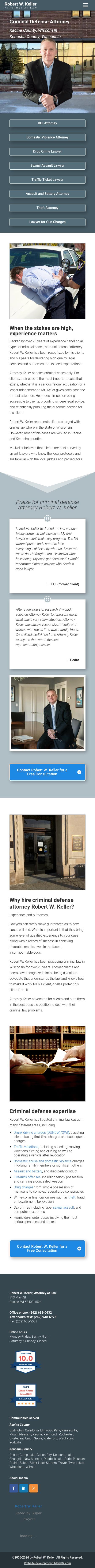 Robert W. Keller Attorney At Law - Racine WI Lawyers
