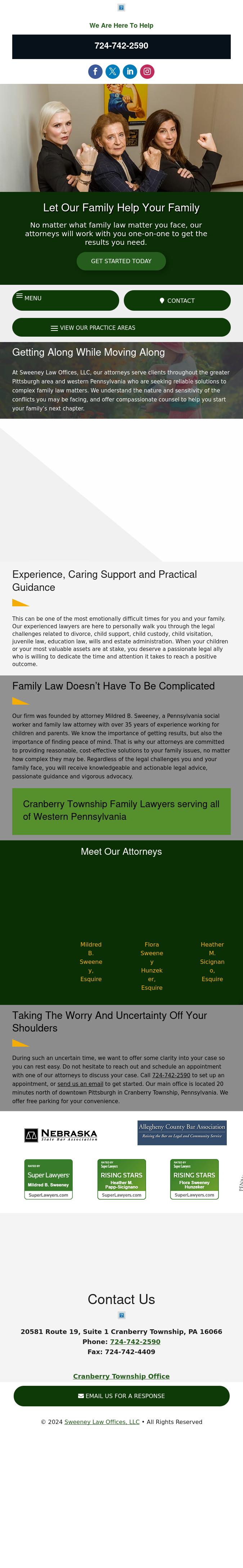Sweeney Law Offices - Cranberry Township PA Lawyers