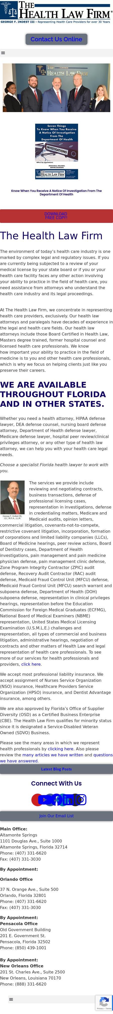 The Health Law Firm - Orlando FL Lawyers