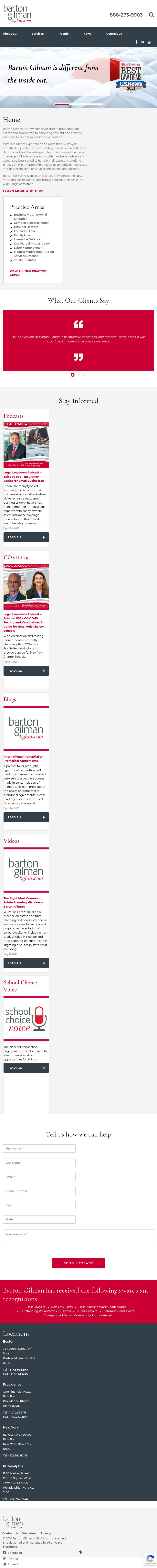 Barton Gilman LLP - Boston MA Lawyers