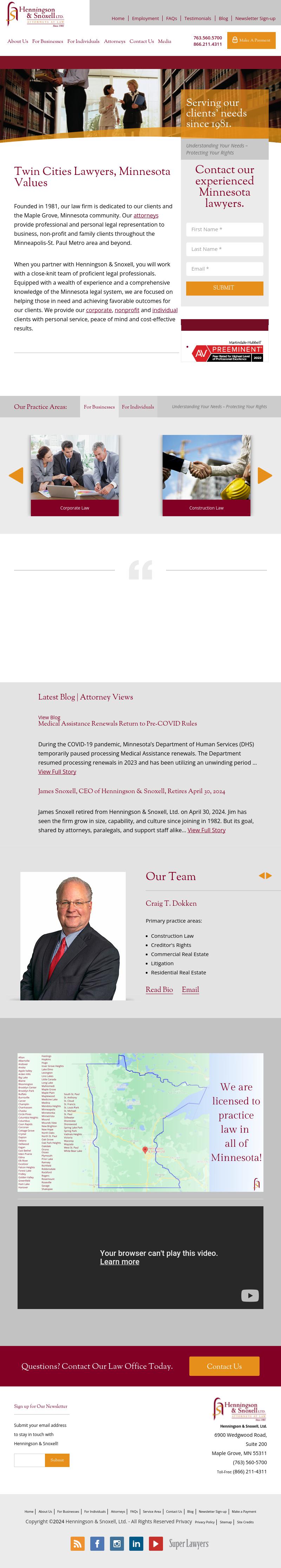 Henningson & Snoxell - Maple Grove MN Lawyers
