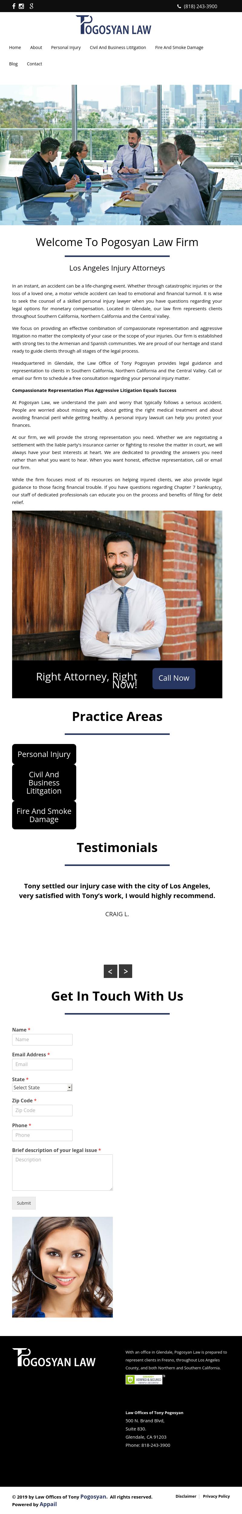 Law Offices of Tony Pogosyan - Glendale CA Lawyers