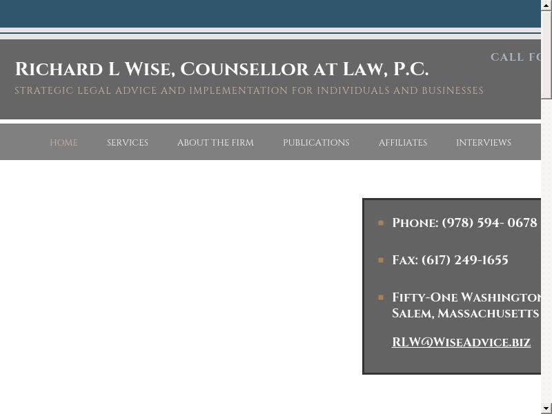 Richard L. Wise - Salem MA Lawyers