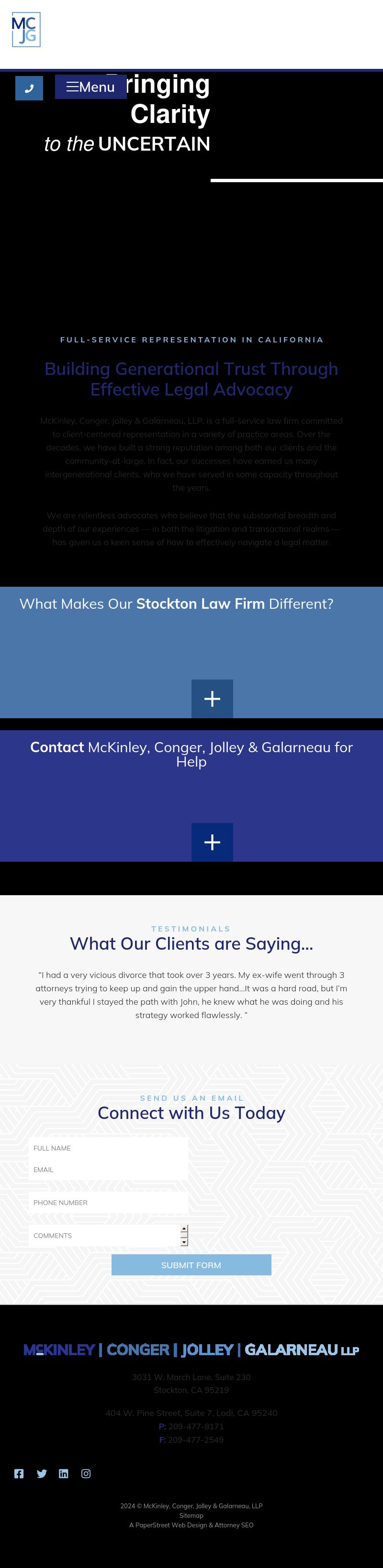 Shore Mckinley & Conger LLP - Stockton CA Lawyers