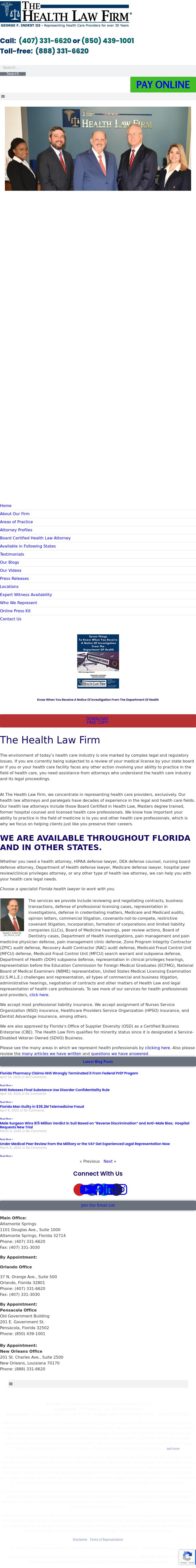 The Health Law Firm - Altamonte Springs FL Lawyers