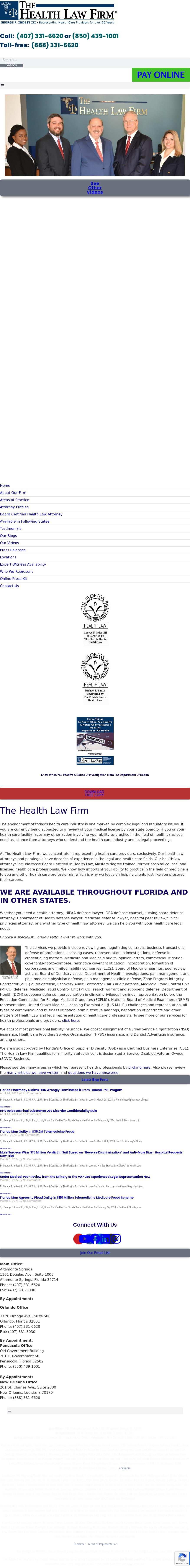 The Health Law Firm - Pensacola FL Lawyers
