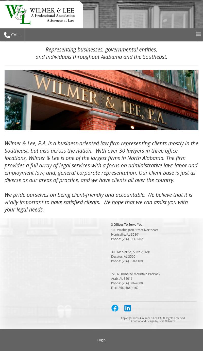 Wilmer & Lee PA - Huntsville AL Lawyers