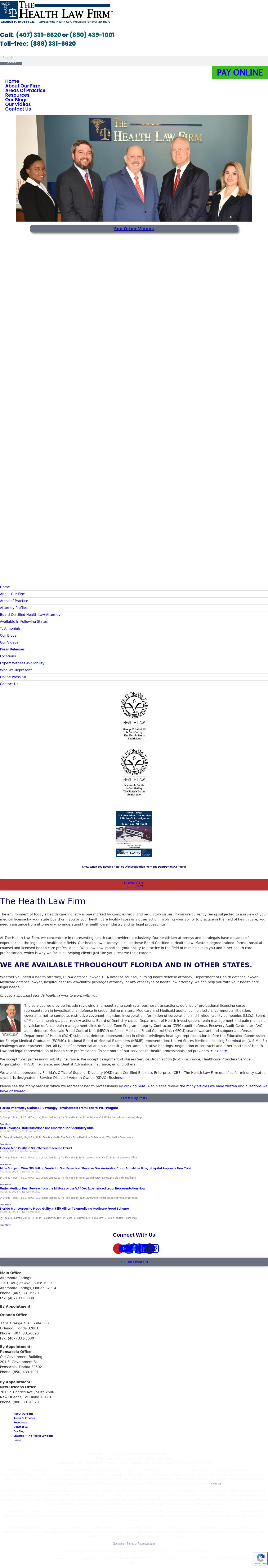 The Health Law Firm - Pensacola FL Lawyers