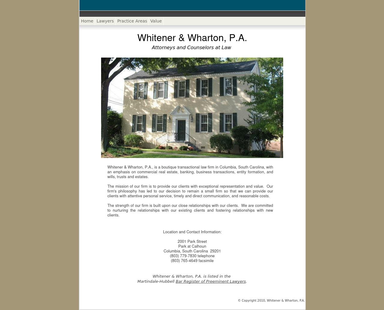 Whitener & Wharton PA - Columbia SC Lawyers