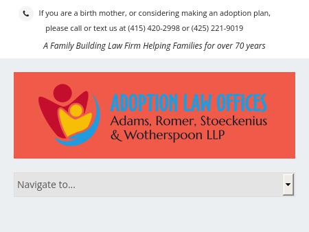 Adoption Law Offices of Adams, Romer, Stoeckenius & Wotherspoon LLP