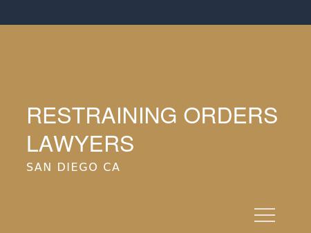 Restraining Orders Lawyers