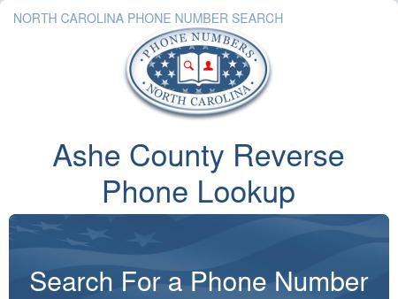 Ashe County Phone Number Lookup