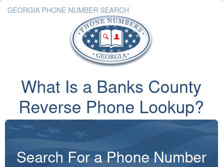 Banks County Reverse Phone Lookup
