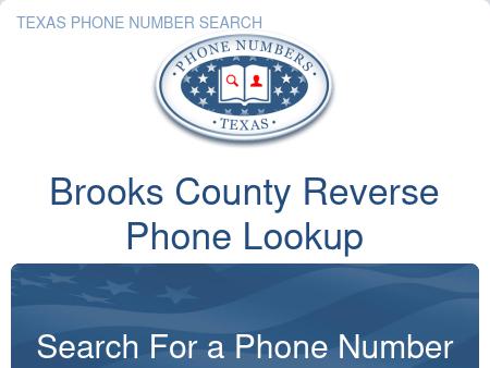 Brooks County Reverse Phone Lookup