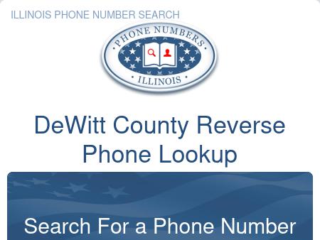 De Witt County Phone Number Search