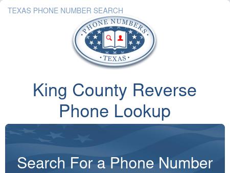 King County Reverse Phone Lookup