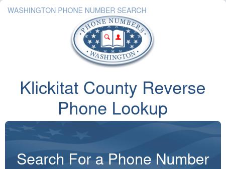 Klickitat County Phone Number Lookup