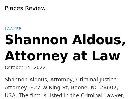 Law Office of Shannon Aldous, P.C.