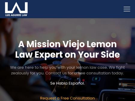 Luis Aguirre California Lemon Law Attorney