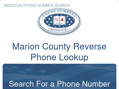 Marion County Phone Number Search