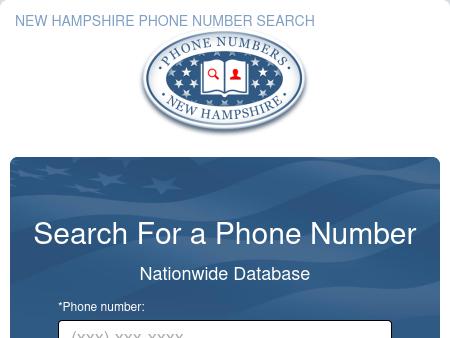 New Hampshire Phone Number Search