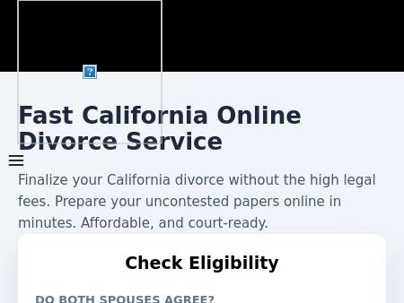 Online divorce California