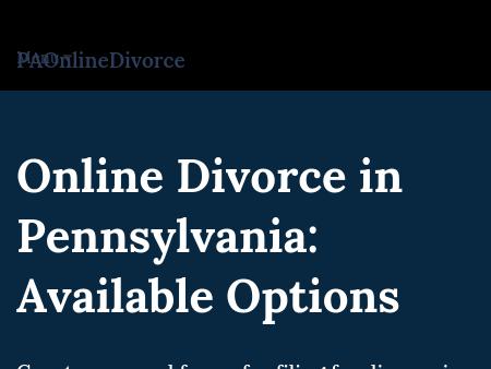 PA Online Divorce